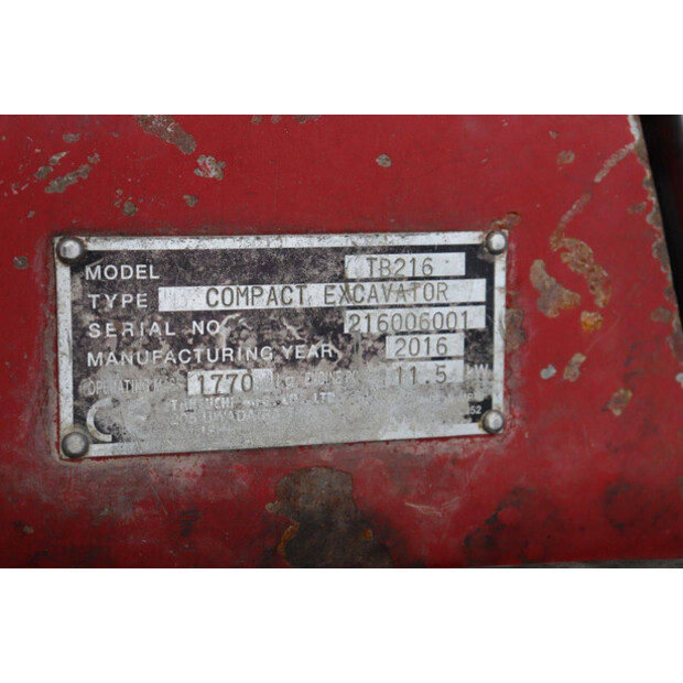 2016 TAKEUCHI TB216-41807948