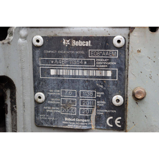 2011 BOBCAT E08-41808304