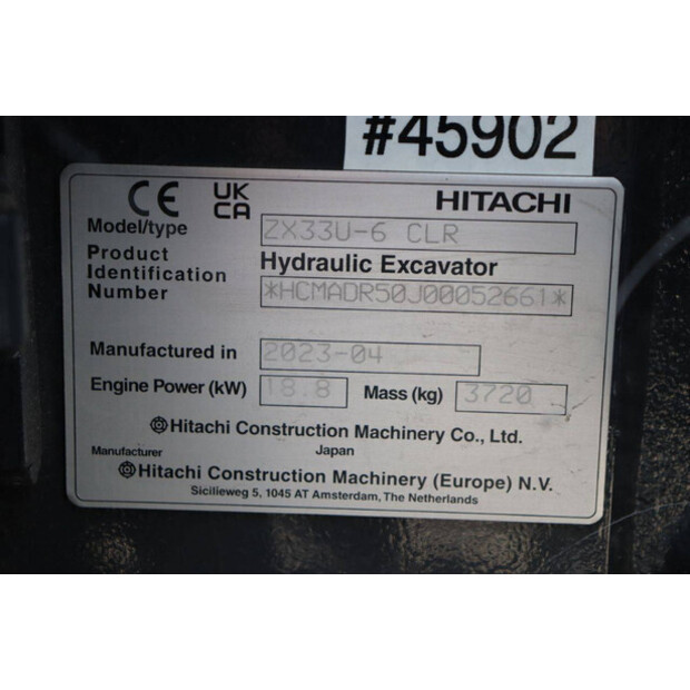 2023 Hitachi ZX33U-6 CLR-41809329