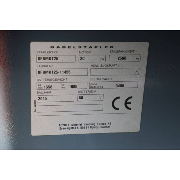 2015 Toyota 8FBMKT25-41809420