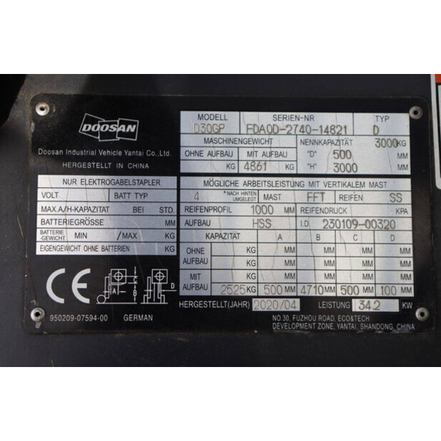 2020 Doosan D30GP-41809529