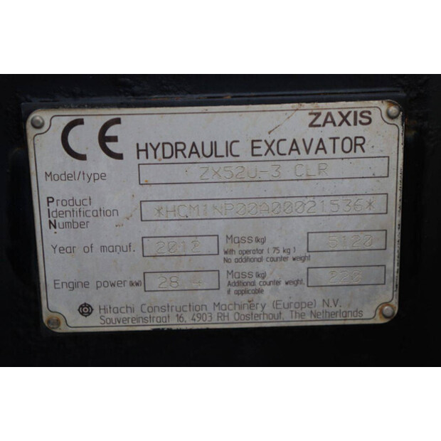 2012 Zaxis ZX52U-3 CLR-41810170