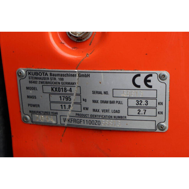 2014 KUBOTA KX018-4-41810406