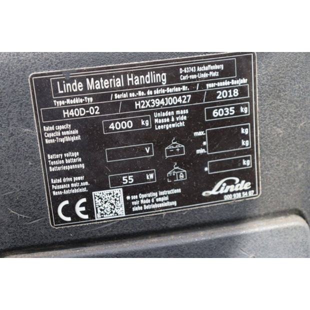 2018 Linde H40D-02-41811676