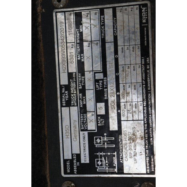 2019 Linde H35D-41811719
