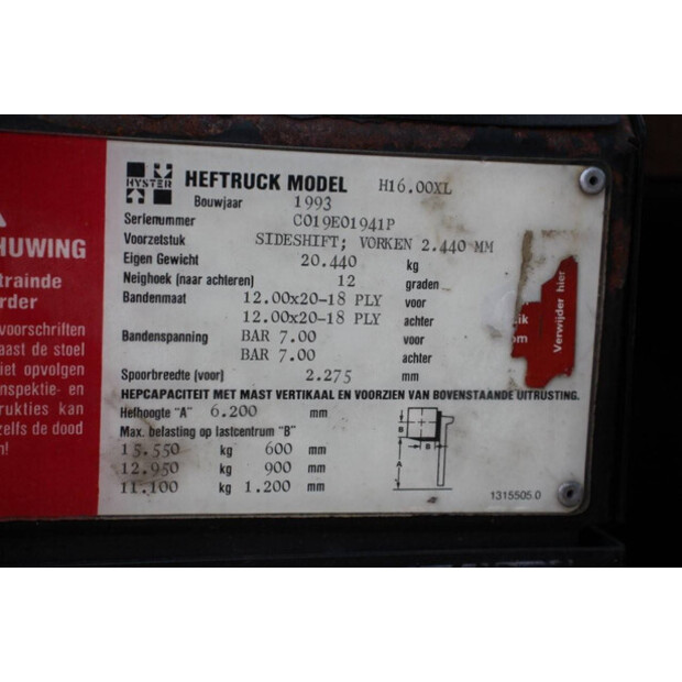 1993 Hyster H16.00XL-41812073