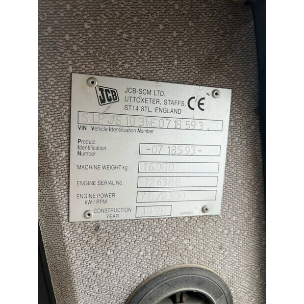 1998 JCB JS160W-41812109