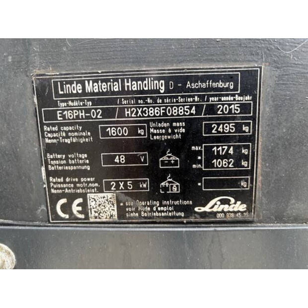 2015 Linde E16PH-02-41812296