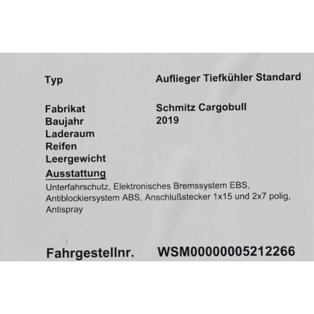 2019 Schmitz Cargobull SCB*S3B-41852964