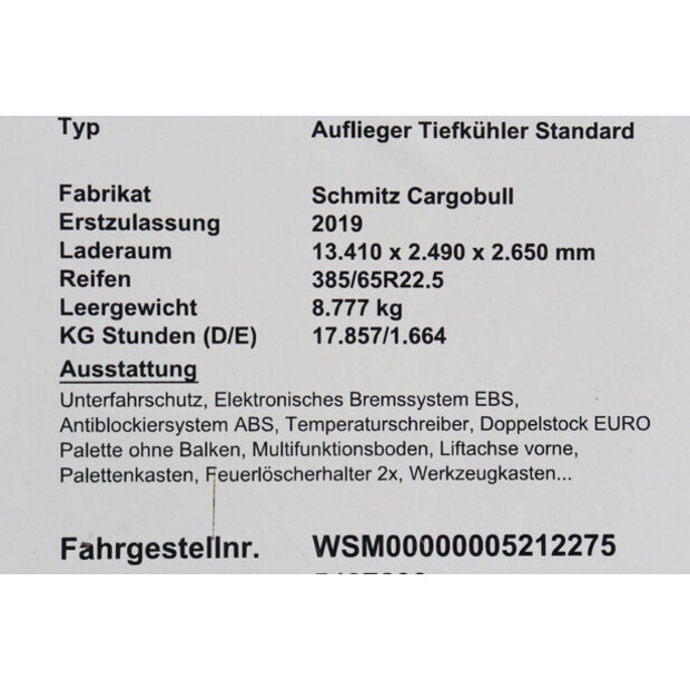 2019 Schmitz Cargobull SCB*S3B-41853246