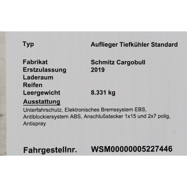 2019 Schmitz Cargobull SCB*S3B-41853328
