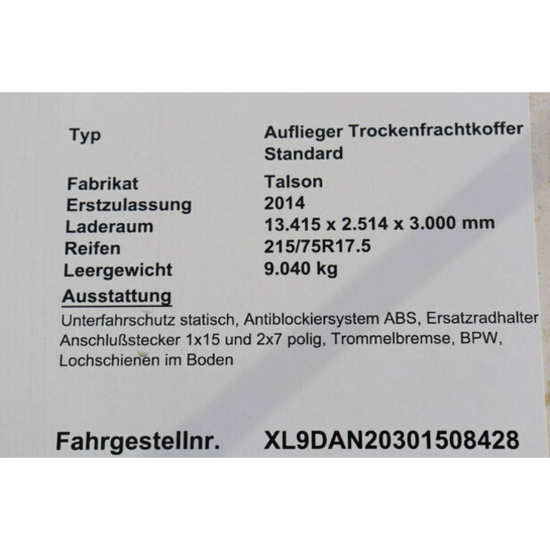 2014 Talson F1227-41853517