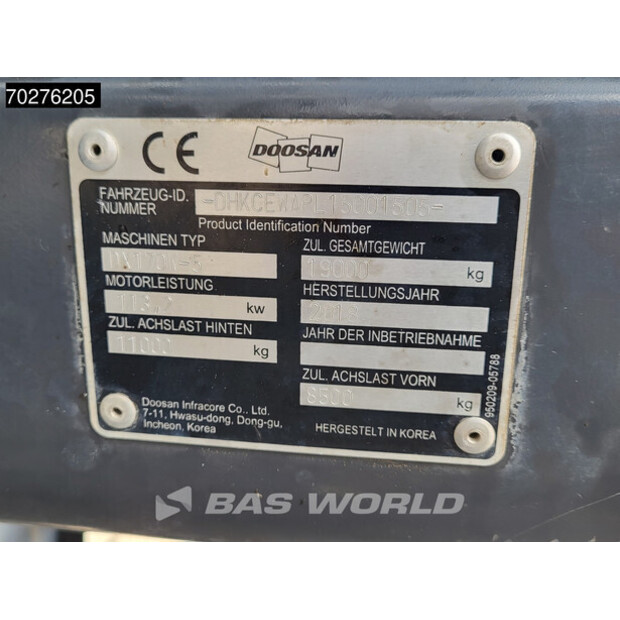 2018 Doosan DX170W-5-41854801