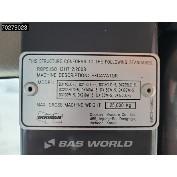 2021 Doosan DX140LC-5-41855206