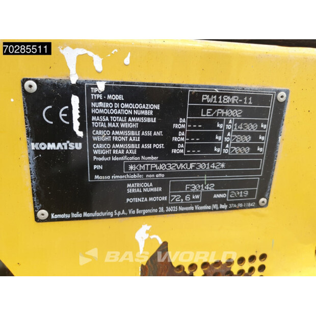 2019 Komatsu PW118MR-11-41858645