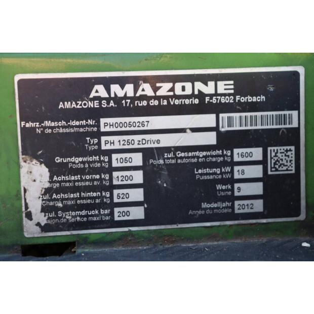 2012 Amazone PH 1250 zDrive-41908530
