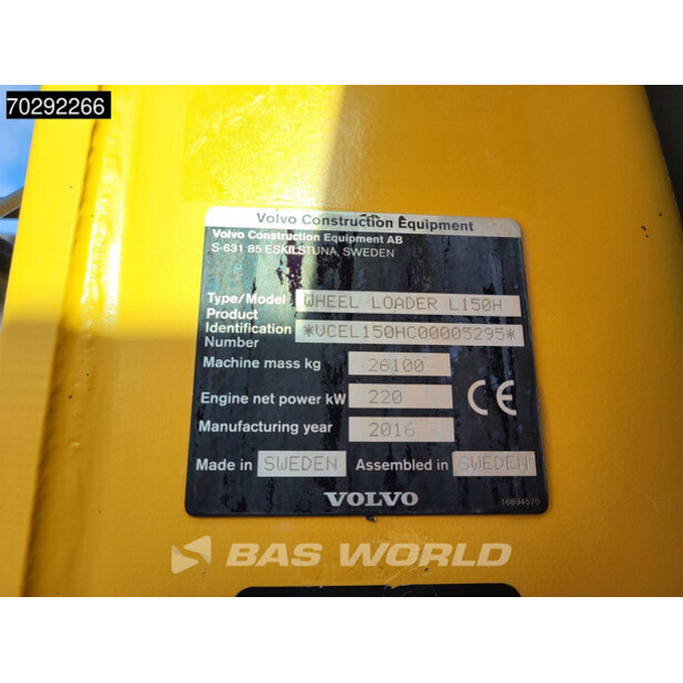 2016 Volvo L150H-41910368