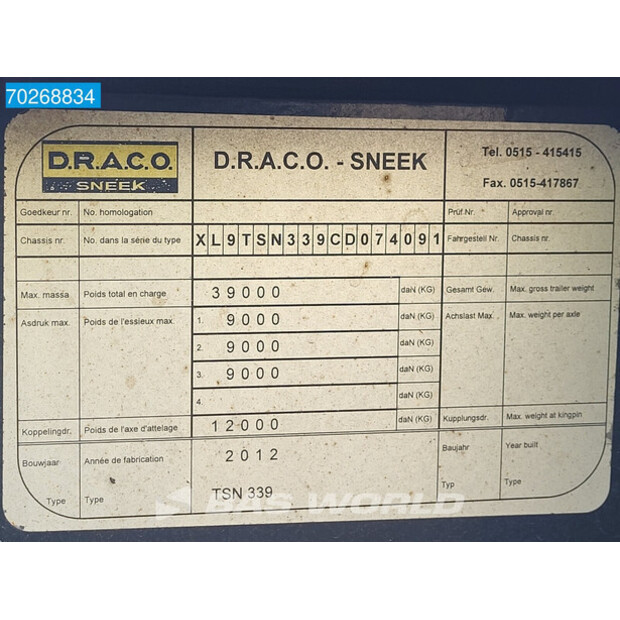 2012 DRACO TSN 339-41941401