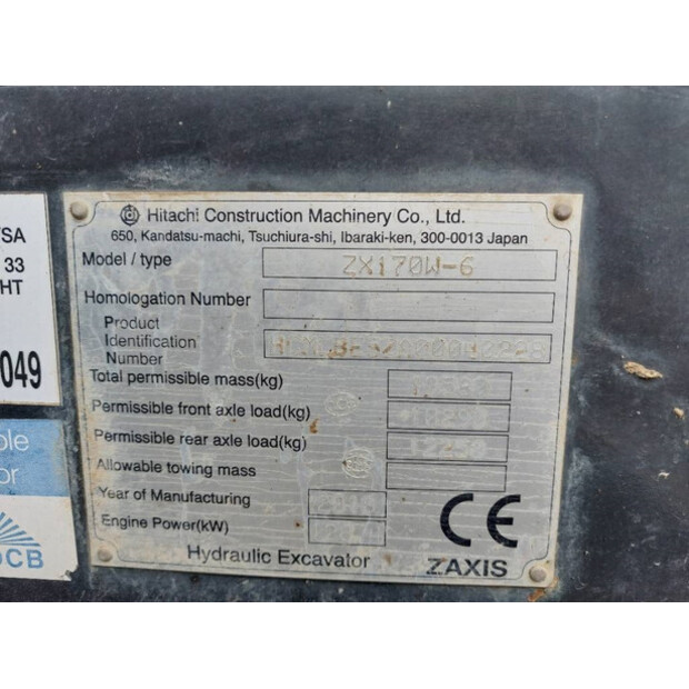 2018 Hitachi ZX170W-6-41942369