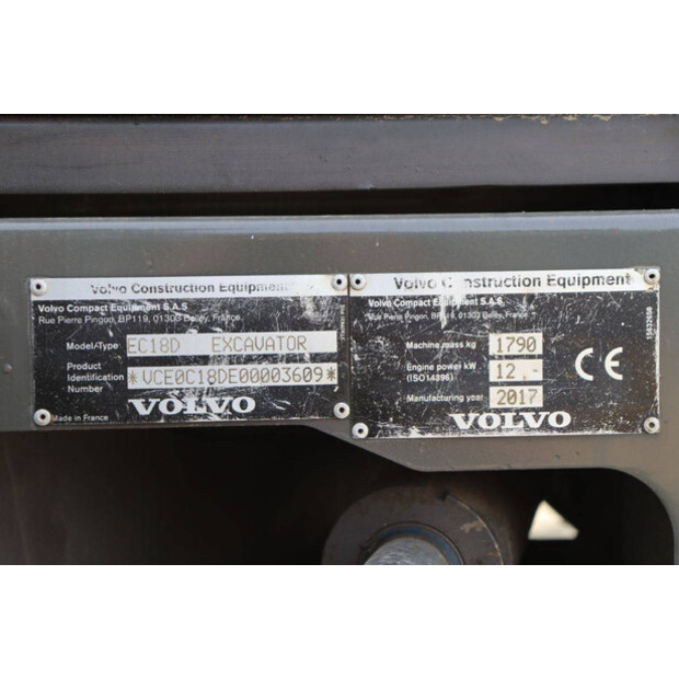 2017 Volvo EC18D-41945353