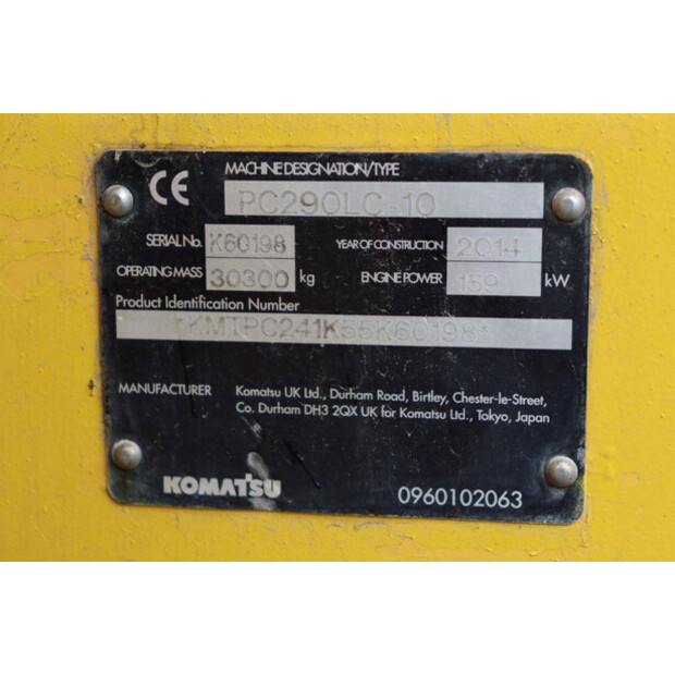 2014 Komatsu PC290LCD-10-41946049