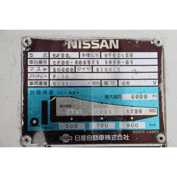 1999 NISSAN QP02L25U-41949320