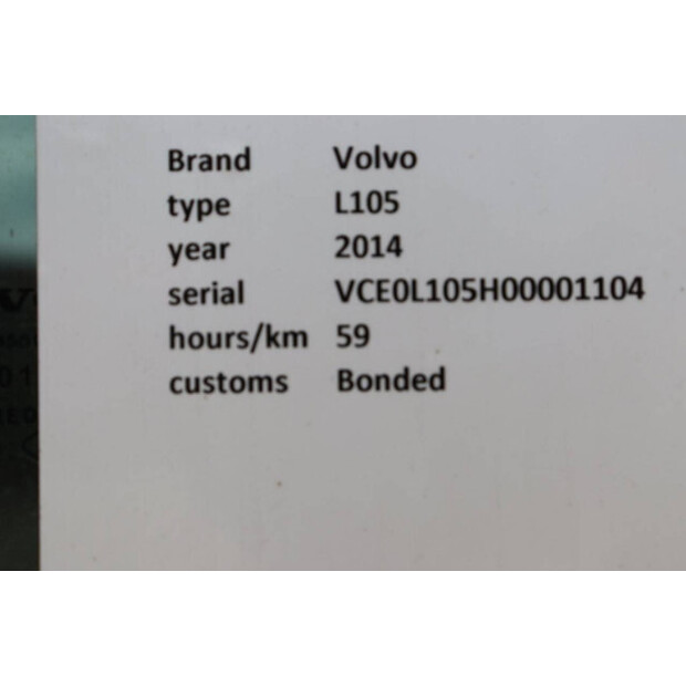 2014 Volvo L105-41949922