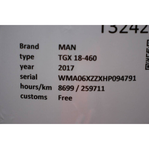 2017 MAN TGX 18.460-41950098