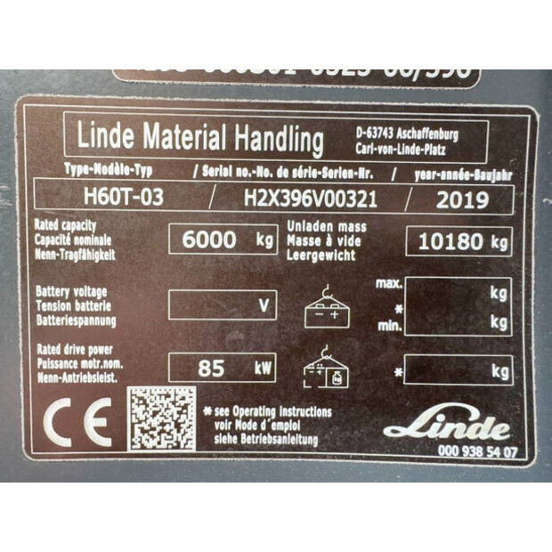 2019 Linde H60T-03-41971487