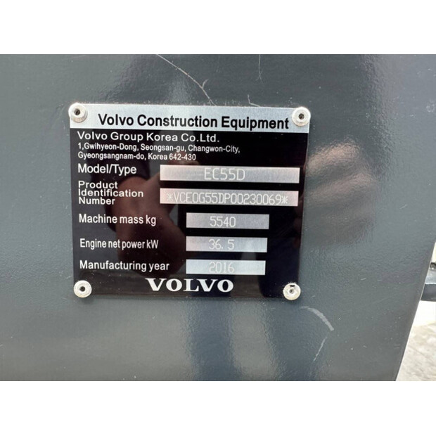 2016 Volvo EC55D-41991740