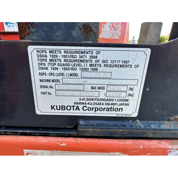 2016 KUBOTA U17-3-41992206