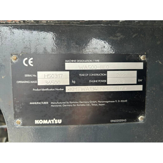 2022 Komatsu WA500-8EO-41995301