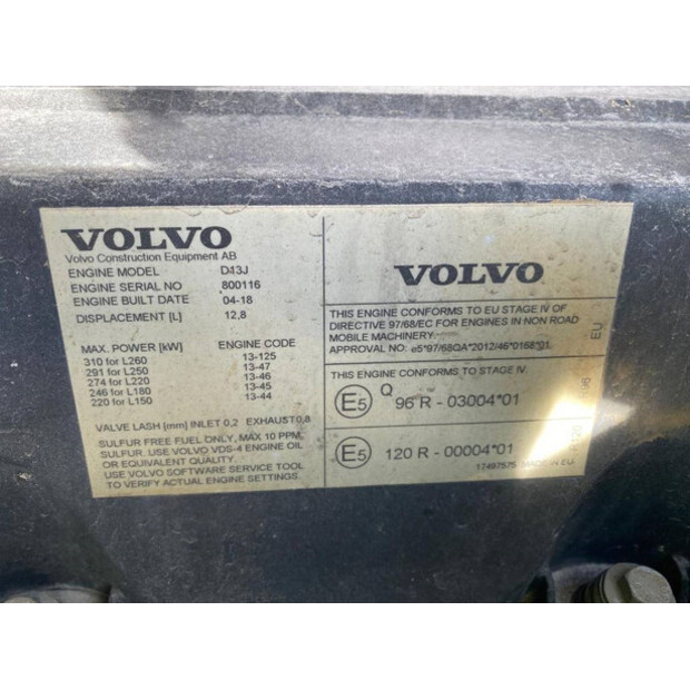 2018 Volvo L260H-41996195