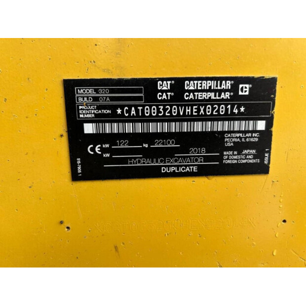 2018 Caterpillar 320-42008701