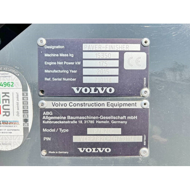 2015 Volvo P7820C-42042537