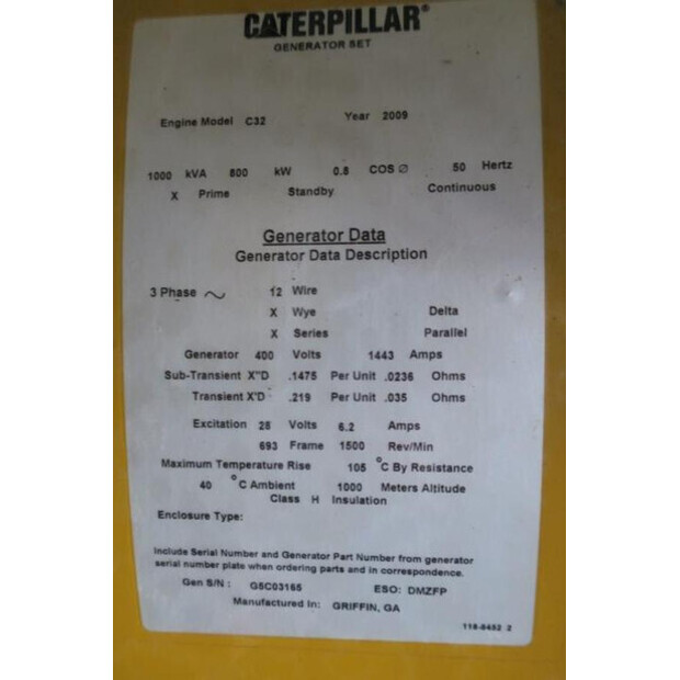 2009 Caterpillar C32-42063820