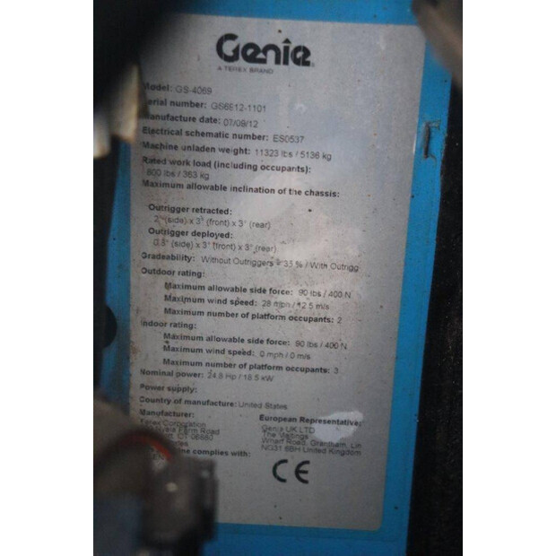2012 Genie GS-4069 RT-42102477
