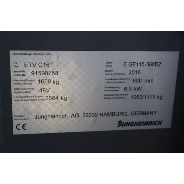 2016 Jungheinrich ETV-C16-42103276