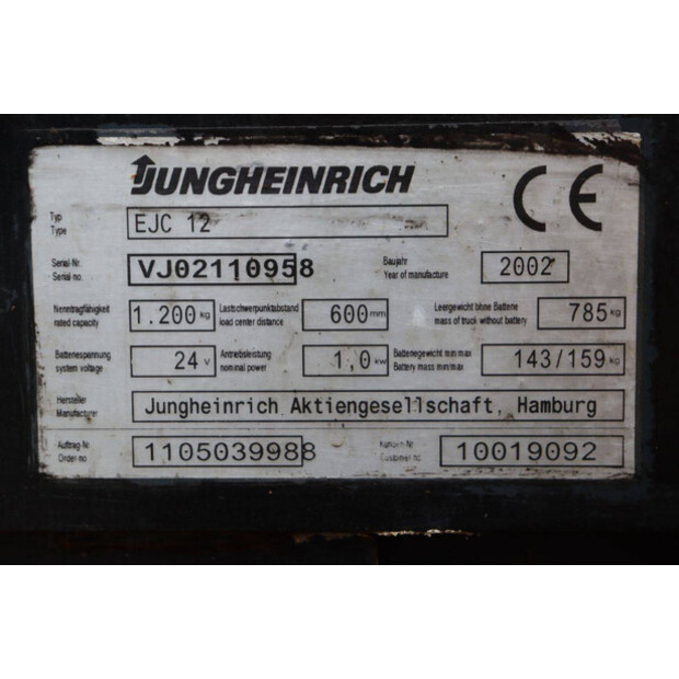 2002 Jungheinrich EJC12-42105371