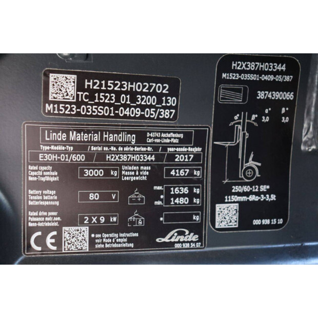 2017 Linde E30H-01-42105849