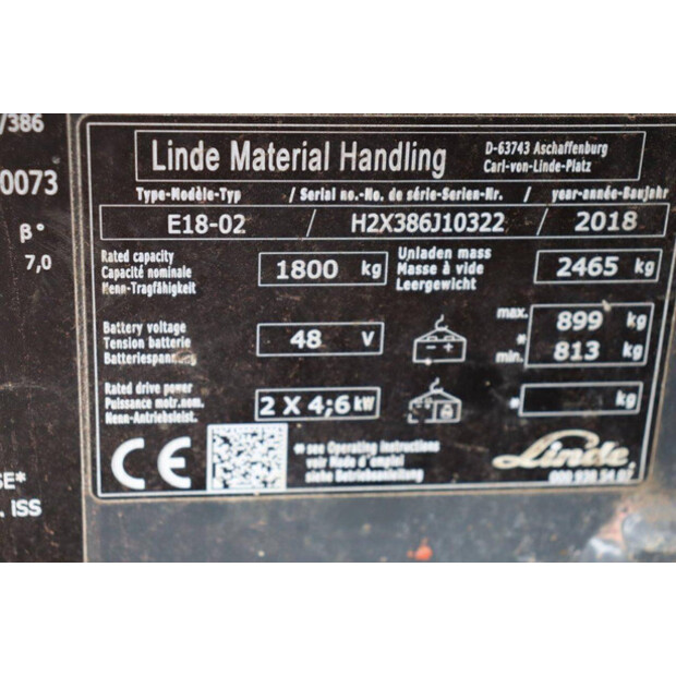 2018 Linde E18-02-42106597