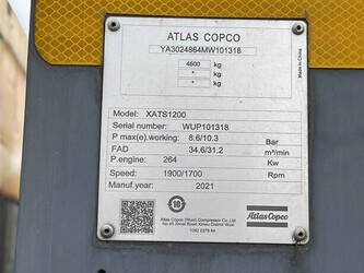 Image for COMPRESSORS 2021 Atlas-Copco XATS 1200 CUD
