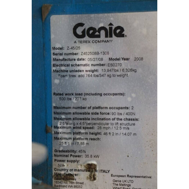 2008 Genie Z-45/25-42218311