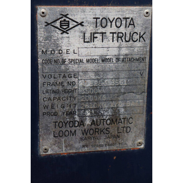 Toyota 4FB20-42220617