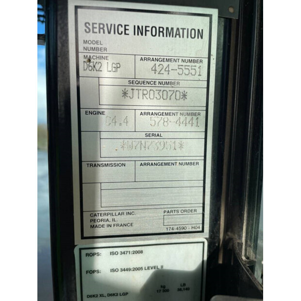 2020 Caterpillar D6K2 LGP-42225837