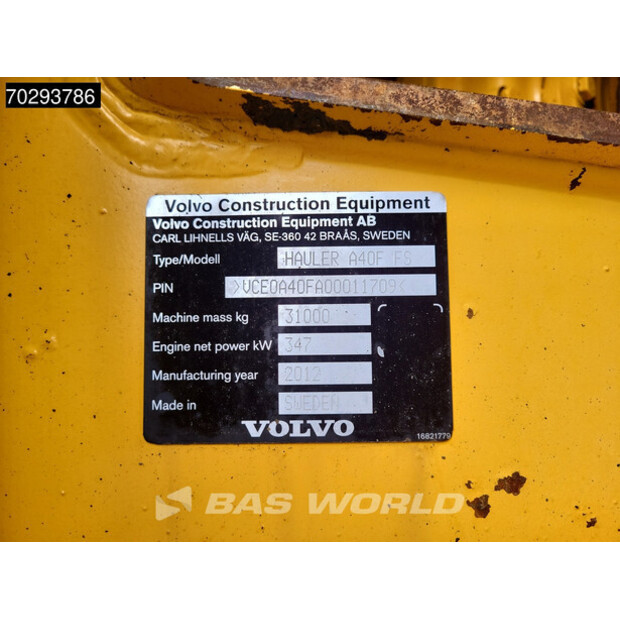 2012 Volvo A40F-42229505