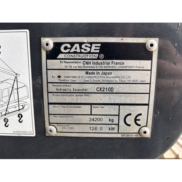 2021 CASE CX210D-42255698