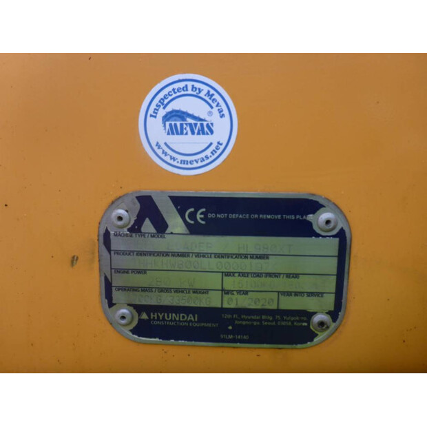 2020 هيونداي HL980XT-42262731