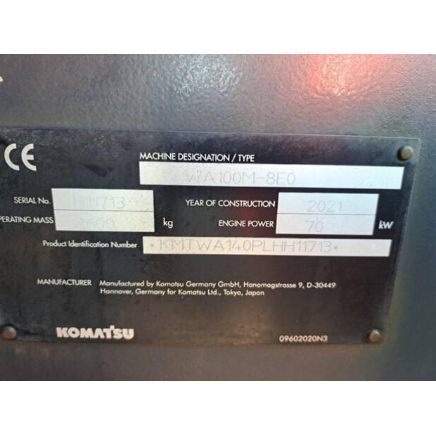 2021 Komatsu WA100-8E0-42262743