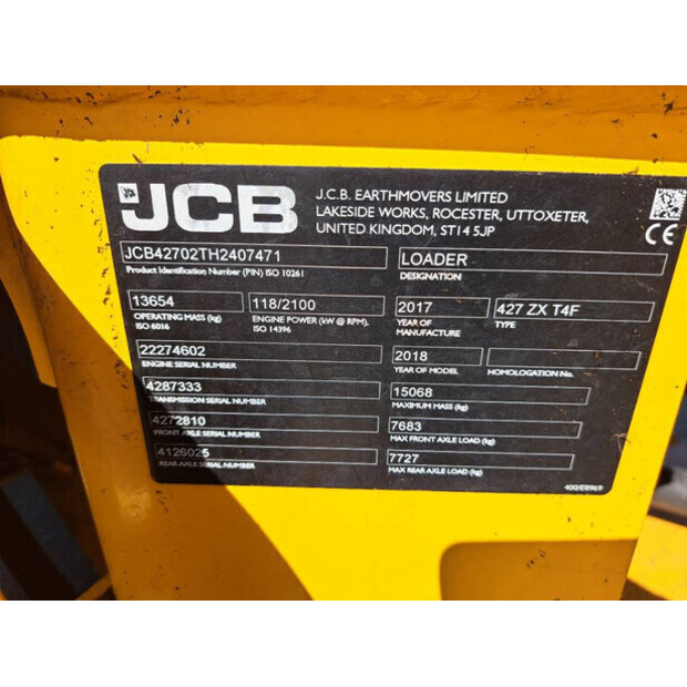 2017 JCB 427ZX-42305083